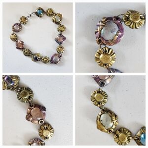 Y2K Fairycore Chunky Celestial Costume Jewelry Necklace Purple Vintage Fairy